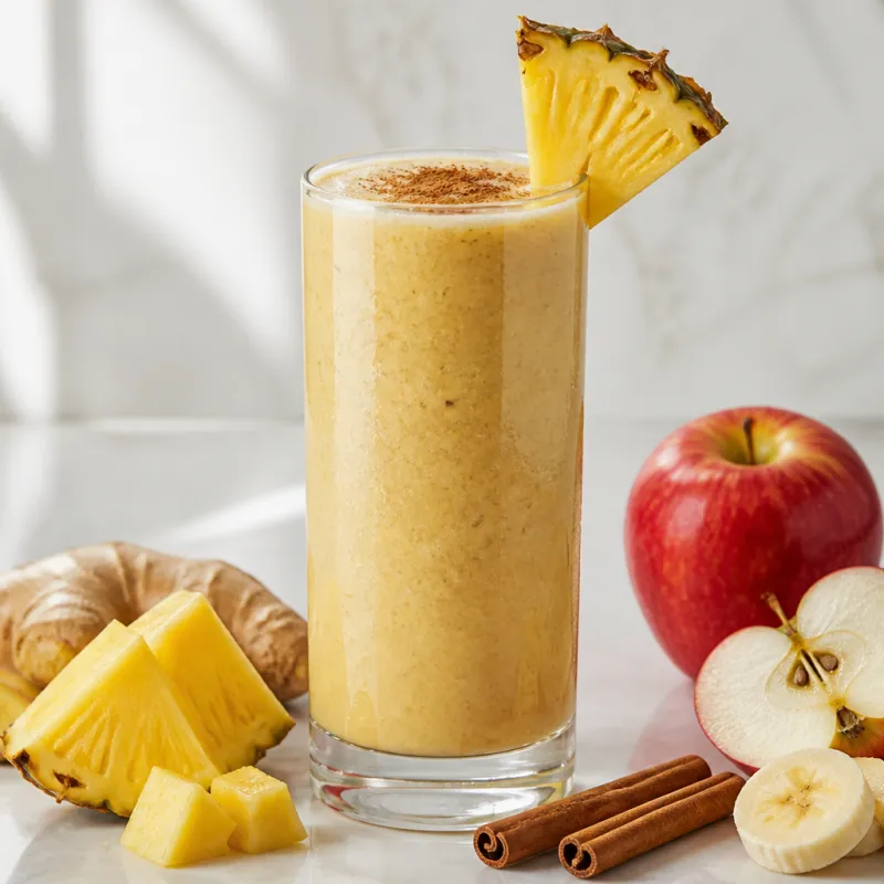 Pineapple, Ginger and Cinnamon Smoothie