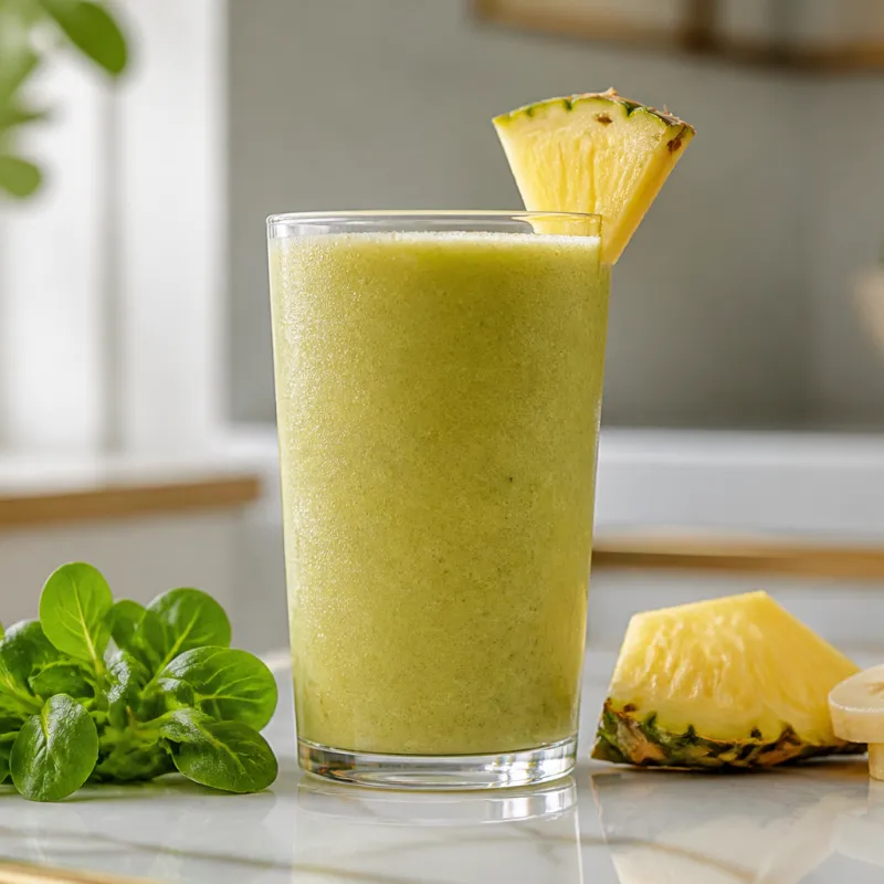 Smoothie de piña y canónigos