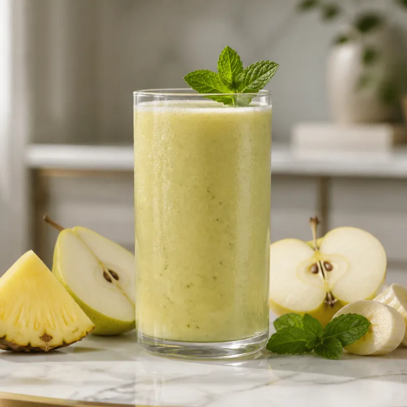 Pineapple Pear Mint Smoothie