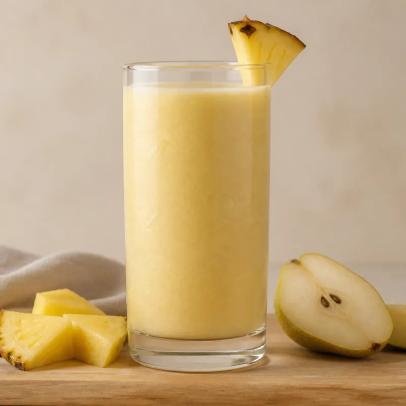 Smoothie de piña con té de hinojo