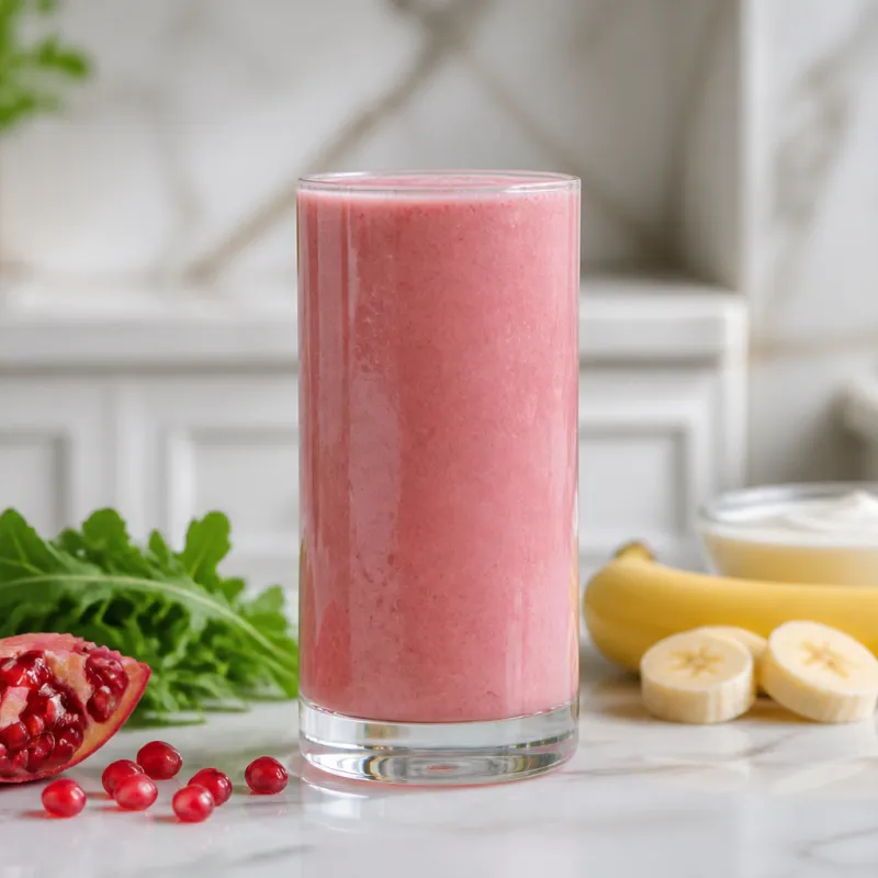 Pomegranate Rocket Smoothie with Yogurt