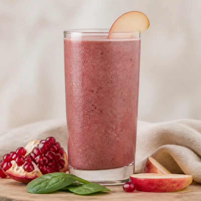 Pomegranate Smoothie with Fruit Tea and Apple