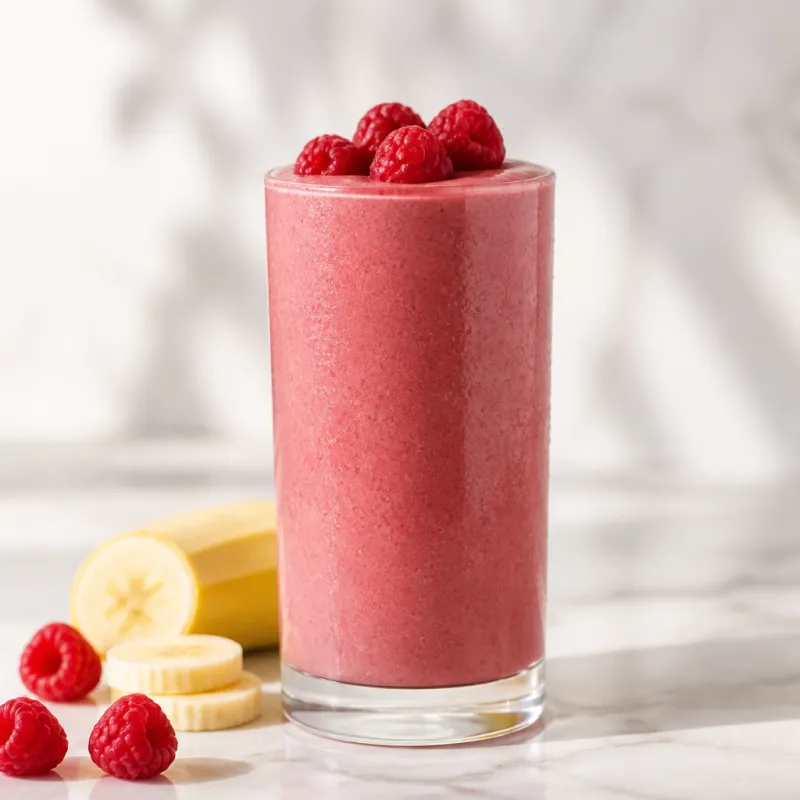 Smoothie de frambuesa con infusión de frutas