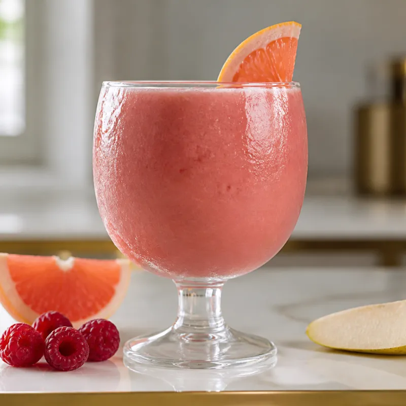 Smoothie de frambuesa con pomelo