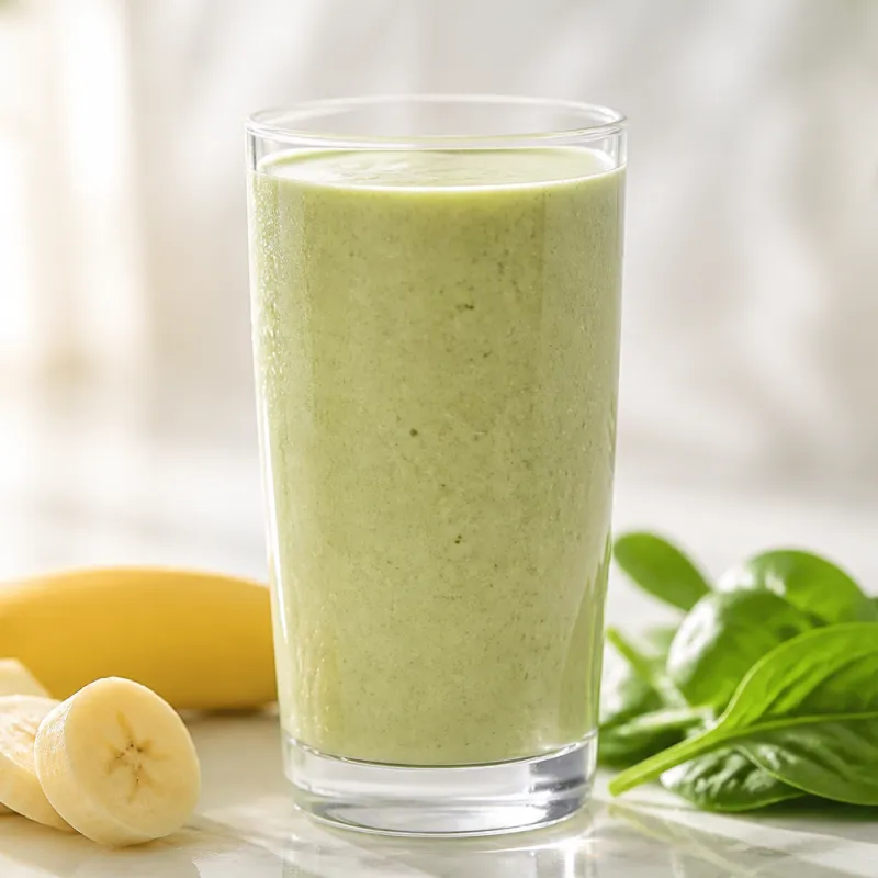 Smoothie de espinacas con bebida de soja