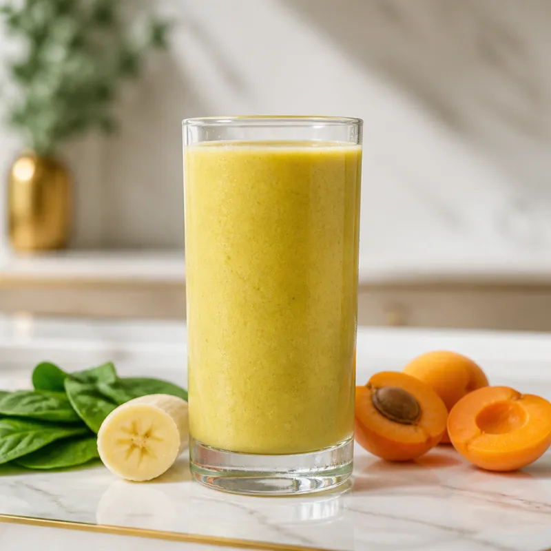 Smoothie de espinacas y albaricoque