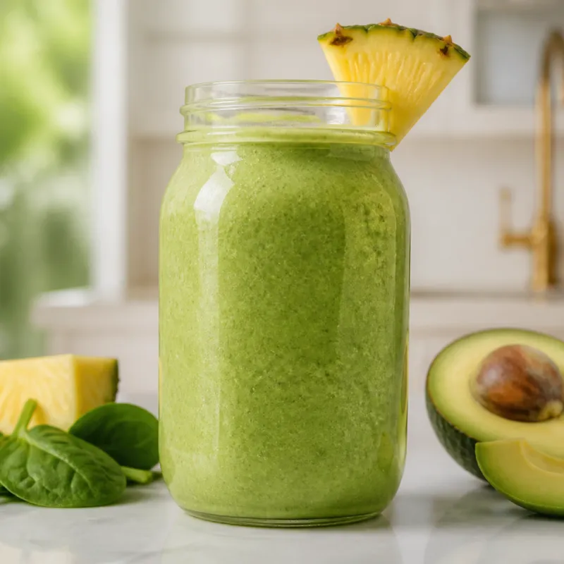 Spinach Avocado Smoothie with Matcha