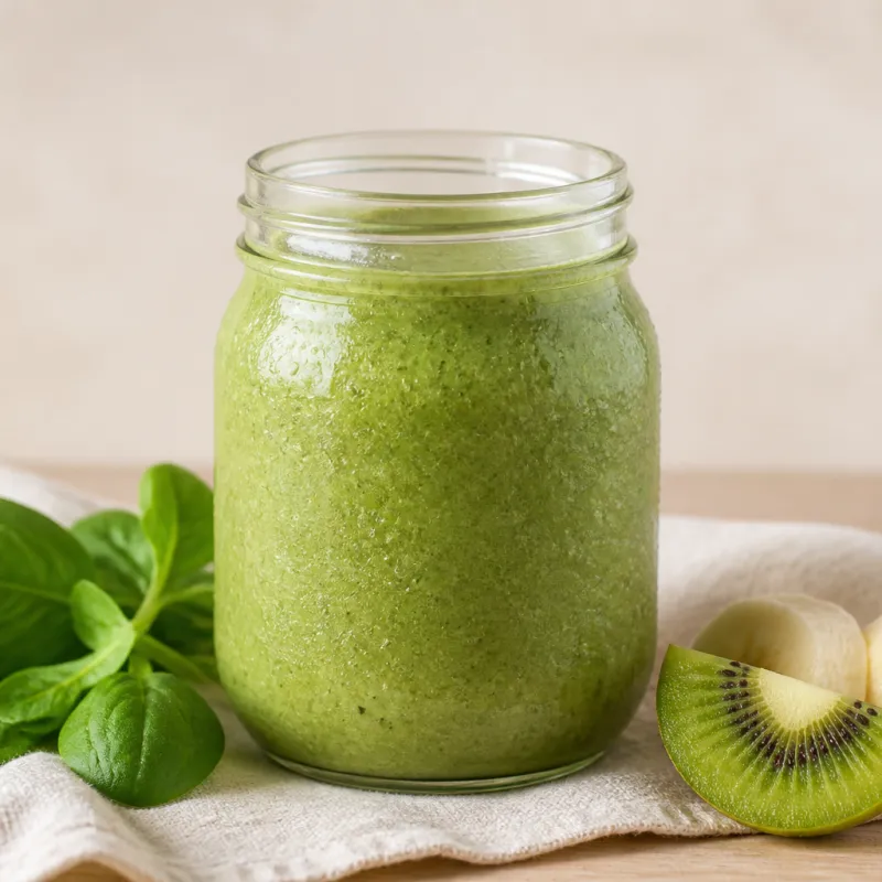 Smoothie de espinacas y kiwi