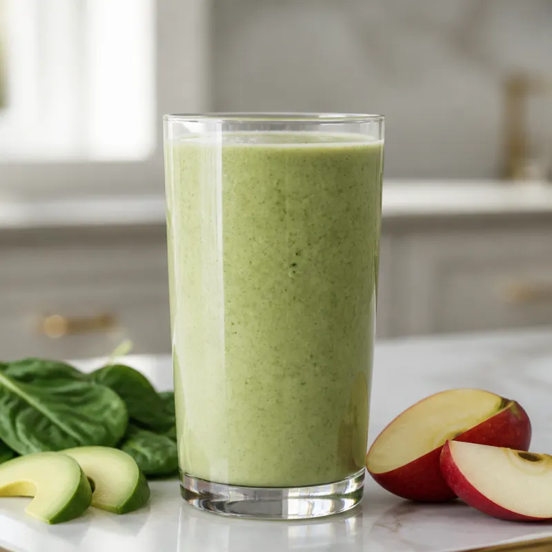 Spinach, Oat Milk and Avocado Smoothie