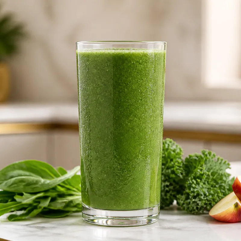 Smoothie de espinacas y rúcula con kale