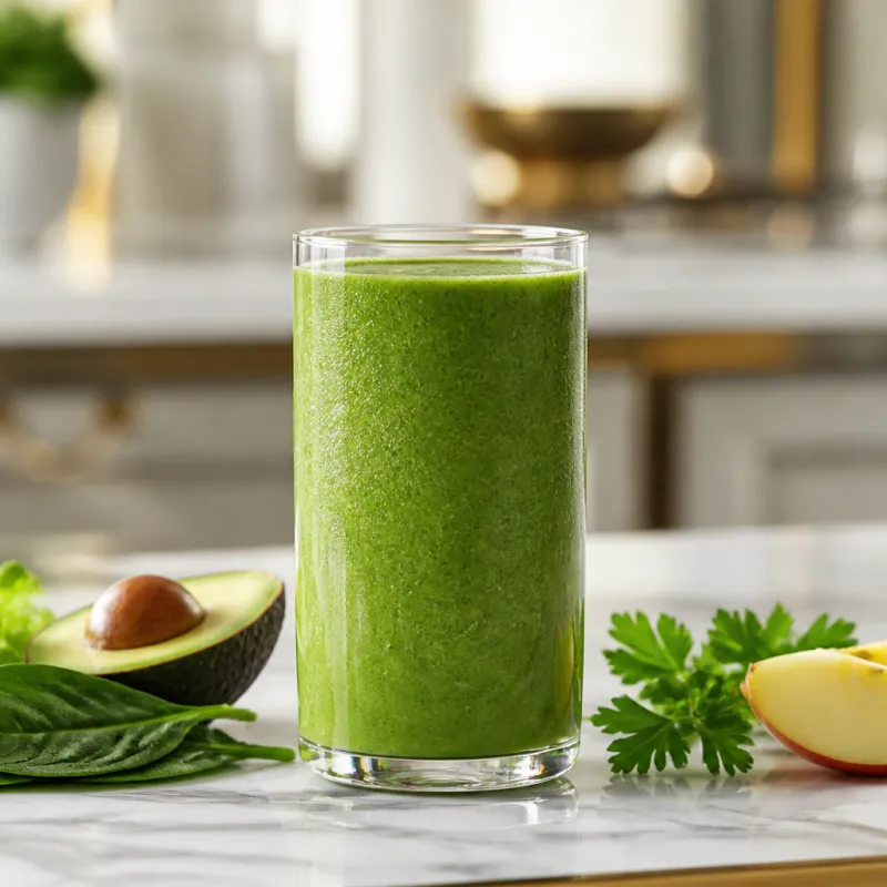 Spinach Smoothie with Avocado and Parsley