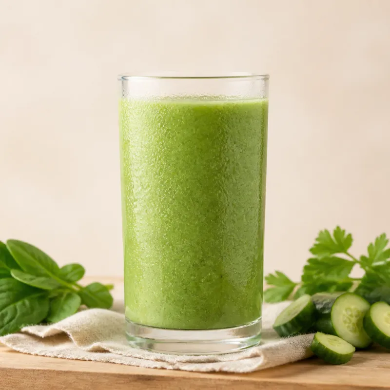 Spinach Smoothie with Parsley and Cucumber