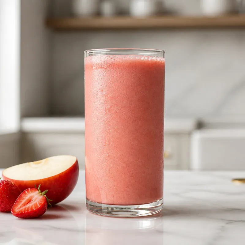 Smoothie de fresa y manzana