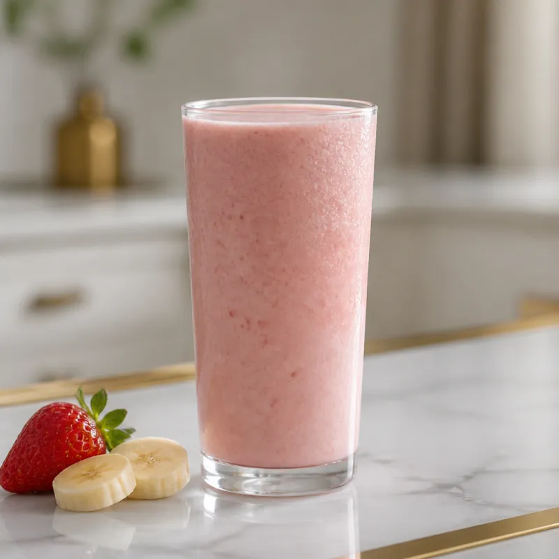 Strawberry Banana Smoothie with Almond Milk