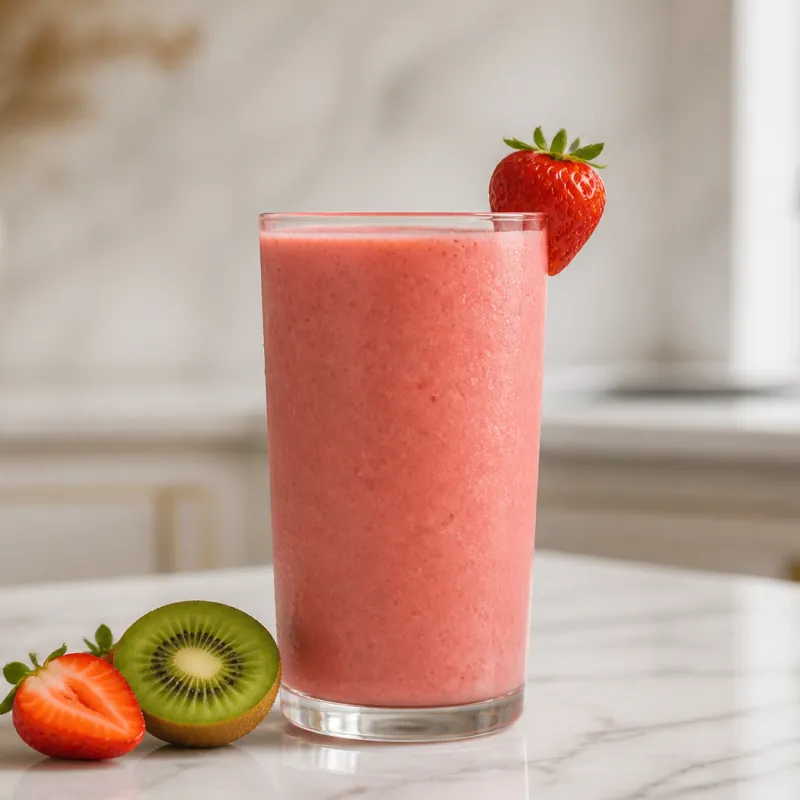 Smoothie de fresa y kiwi