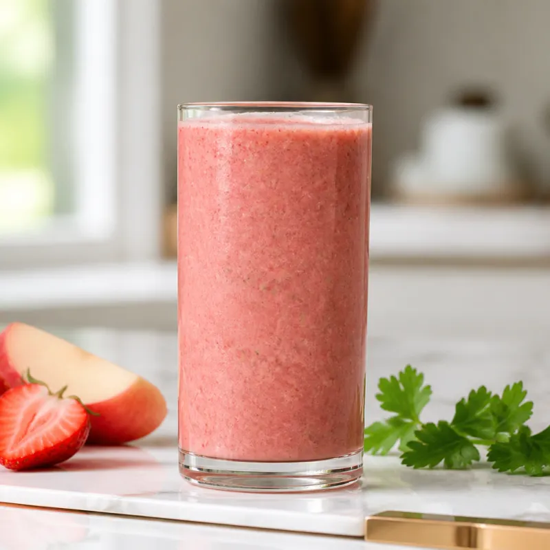 Strawberry Apple Smoothie with Coconut Water