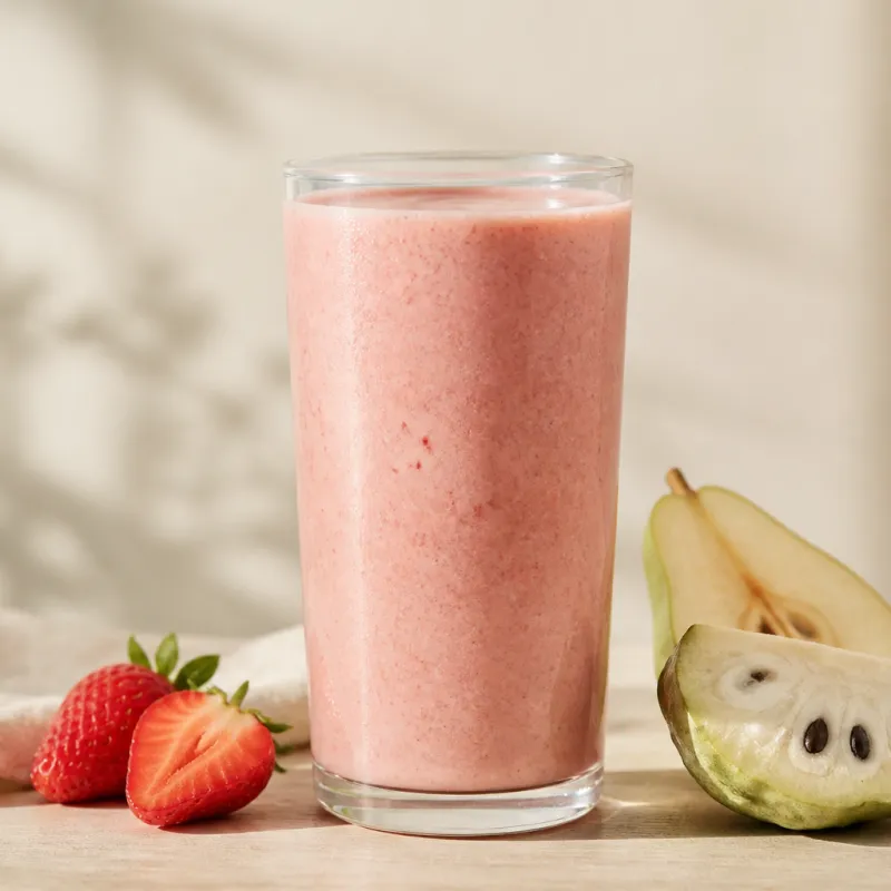 Smoothie de fresa y chirimoya