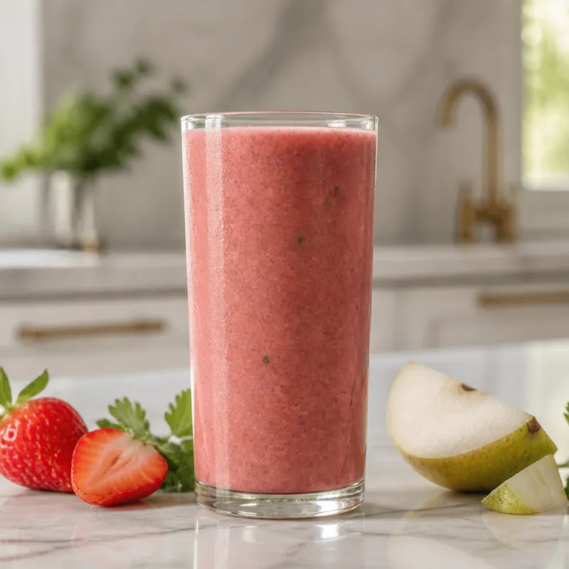 Strawberry Parsley Smoothie with Coconut Water