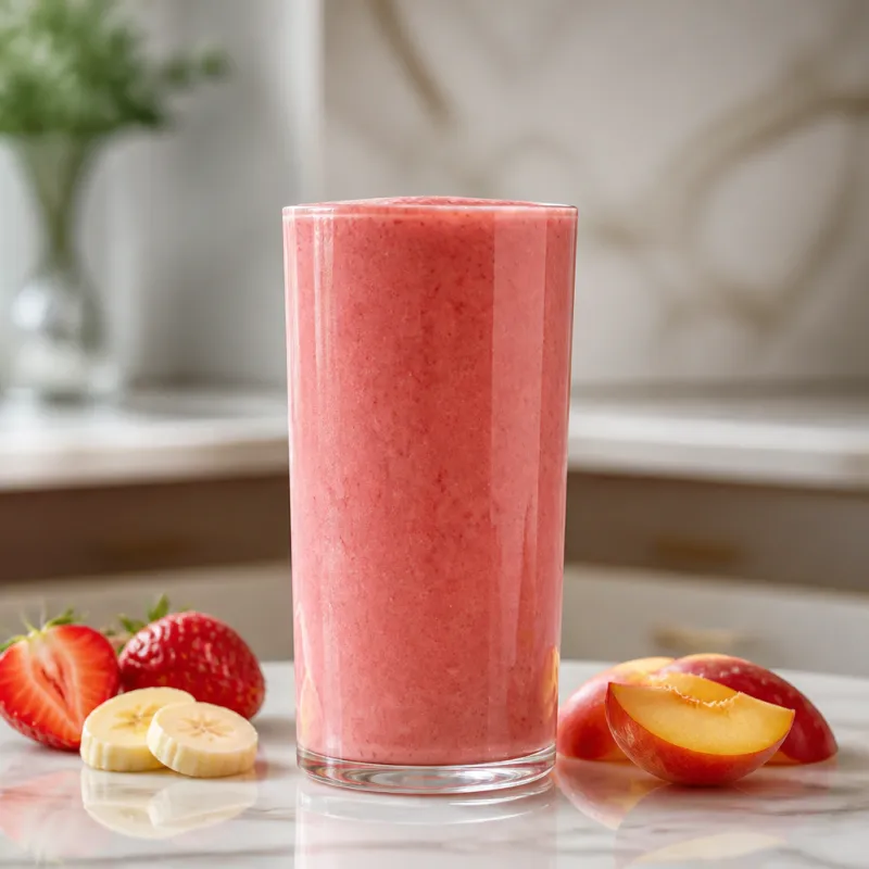 Smoothie de fresa con plátano