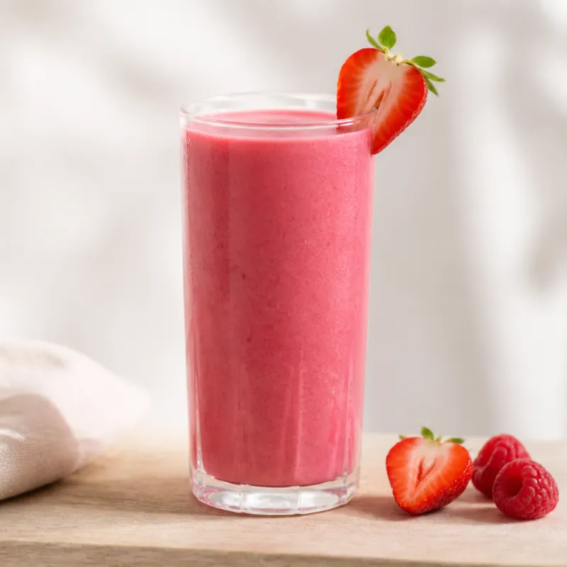 Smoothie de fresa con agua de coco