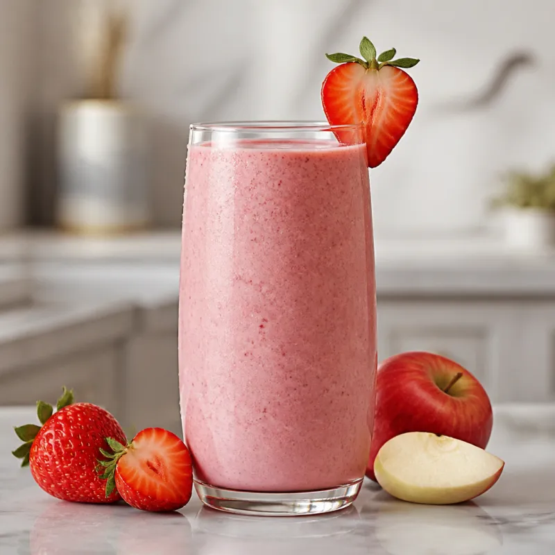 Strawberry Yogurt Smoothie with Apple