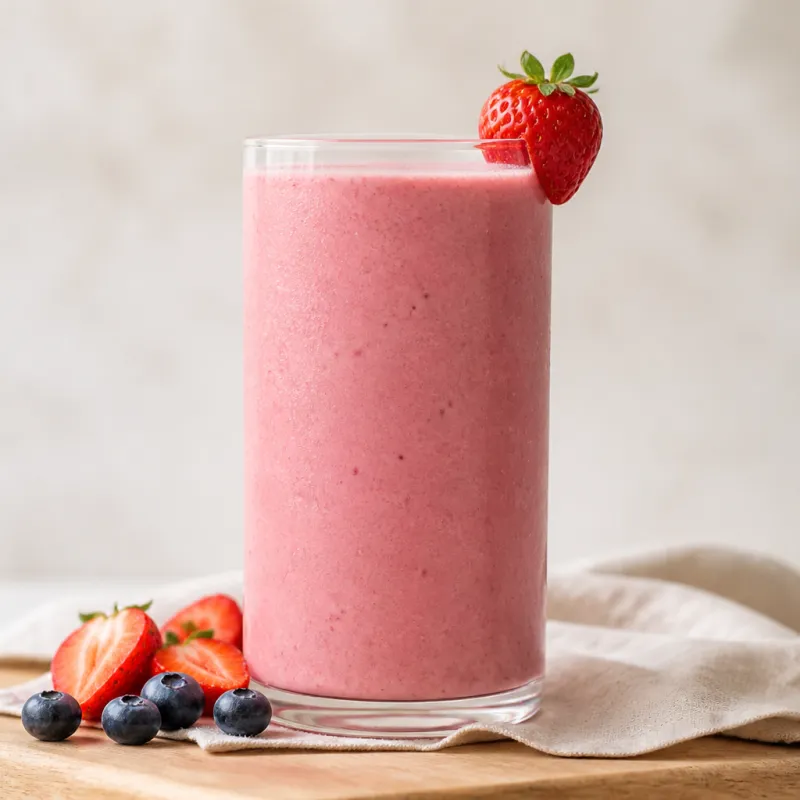 Smoothie de fresa y yogur con leche de almendras