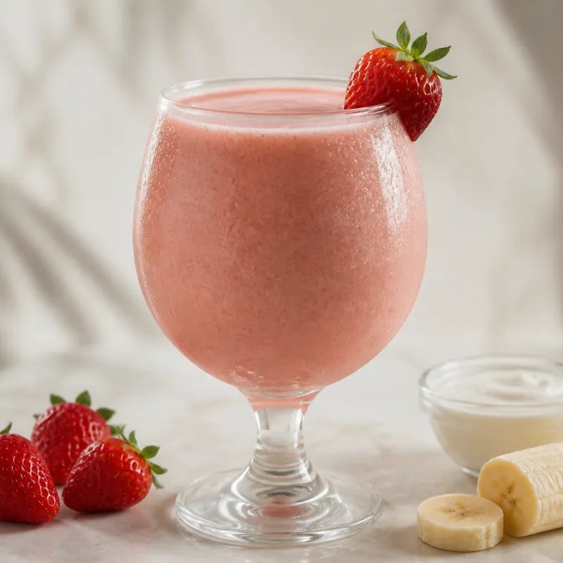 Strawberry Yogurt Smoothie with Coconut Milk