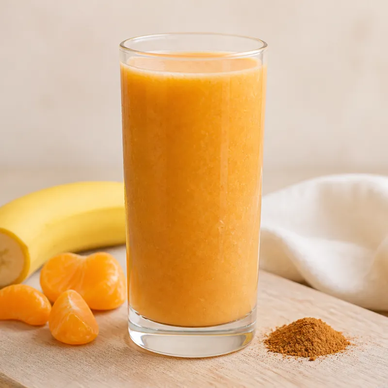 Smoothie de mandarina con canela