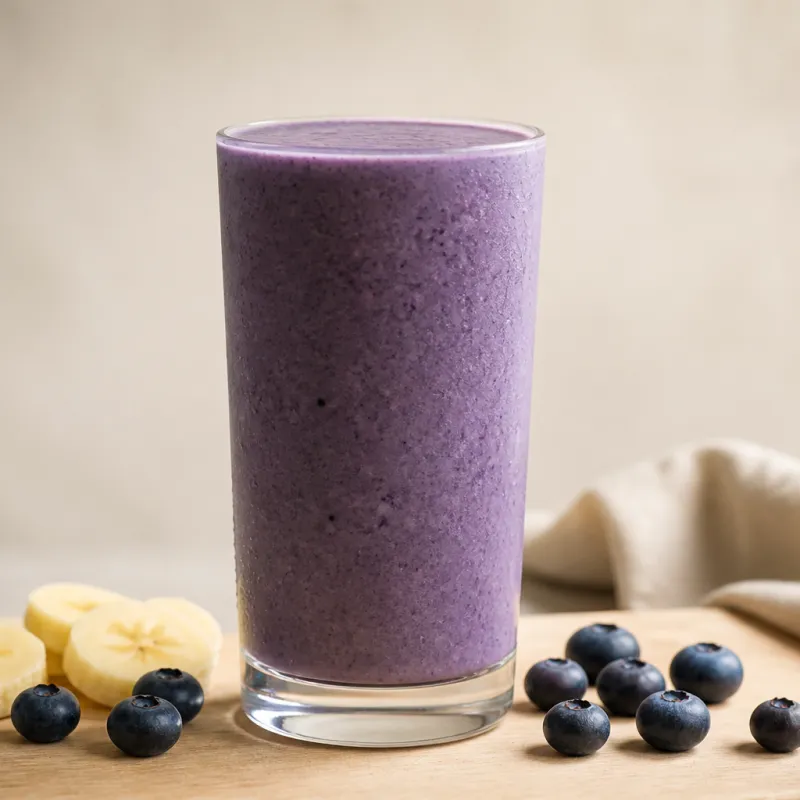 Smoothie de yogur con arándanos